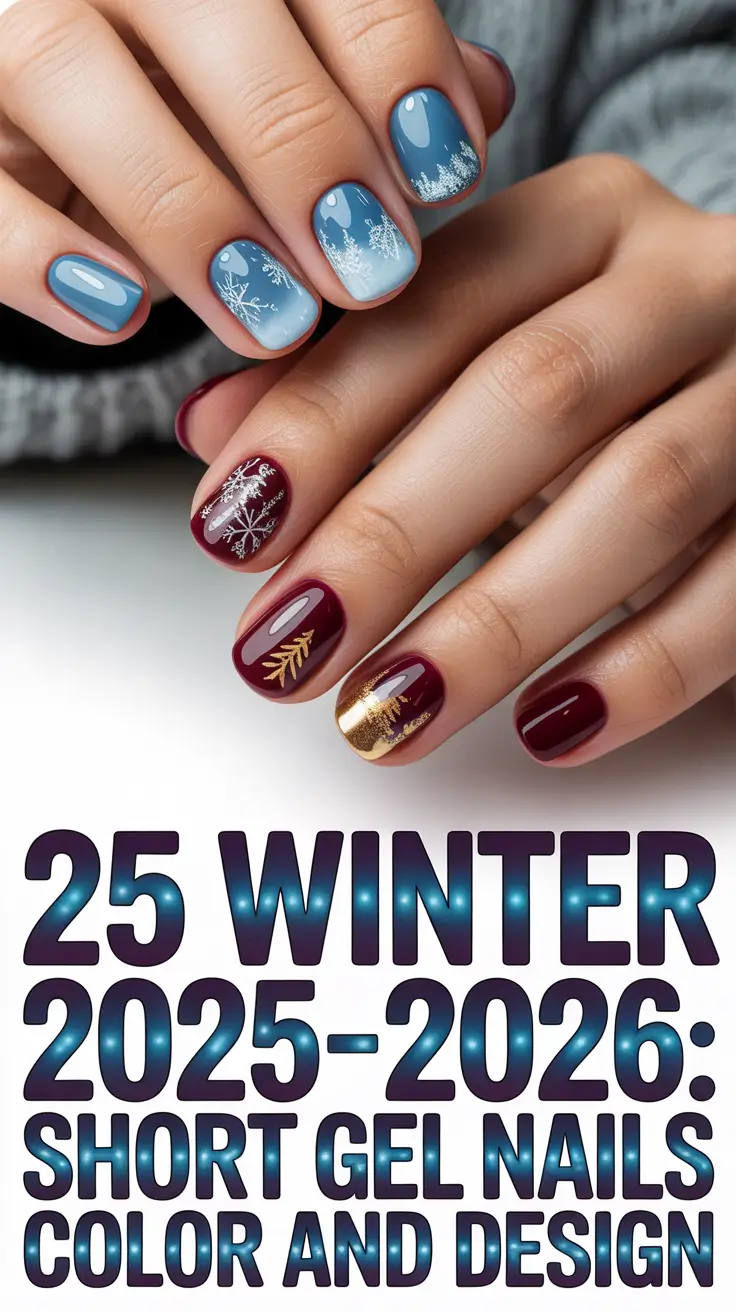 Winter 2025–2026: Short Gel Nails Color and Design Ideas