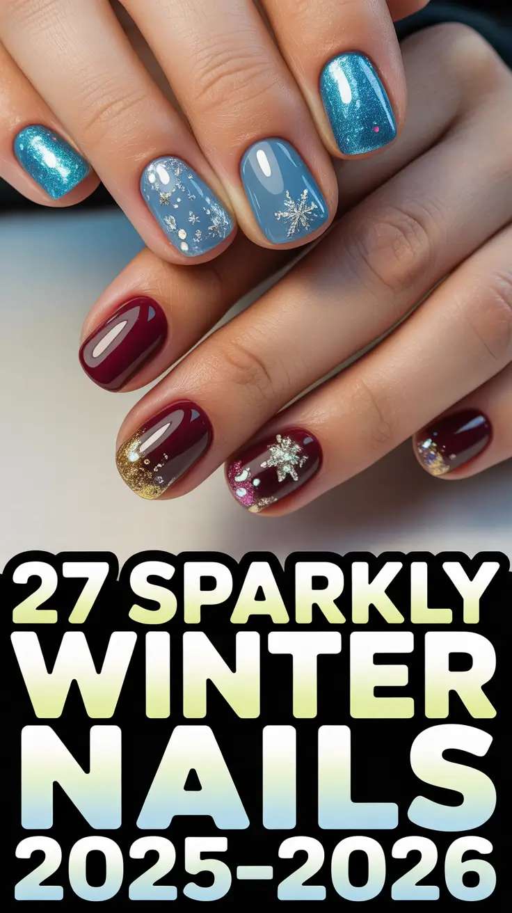 Sparkly Winter Nails 2025–2026: Elegant Seasonal Designs for a Glamorous Look