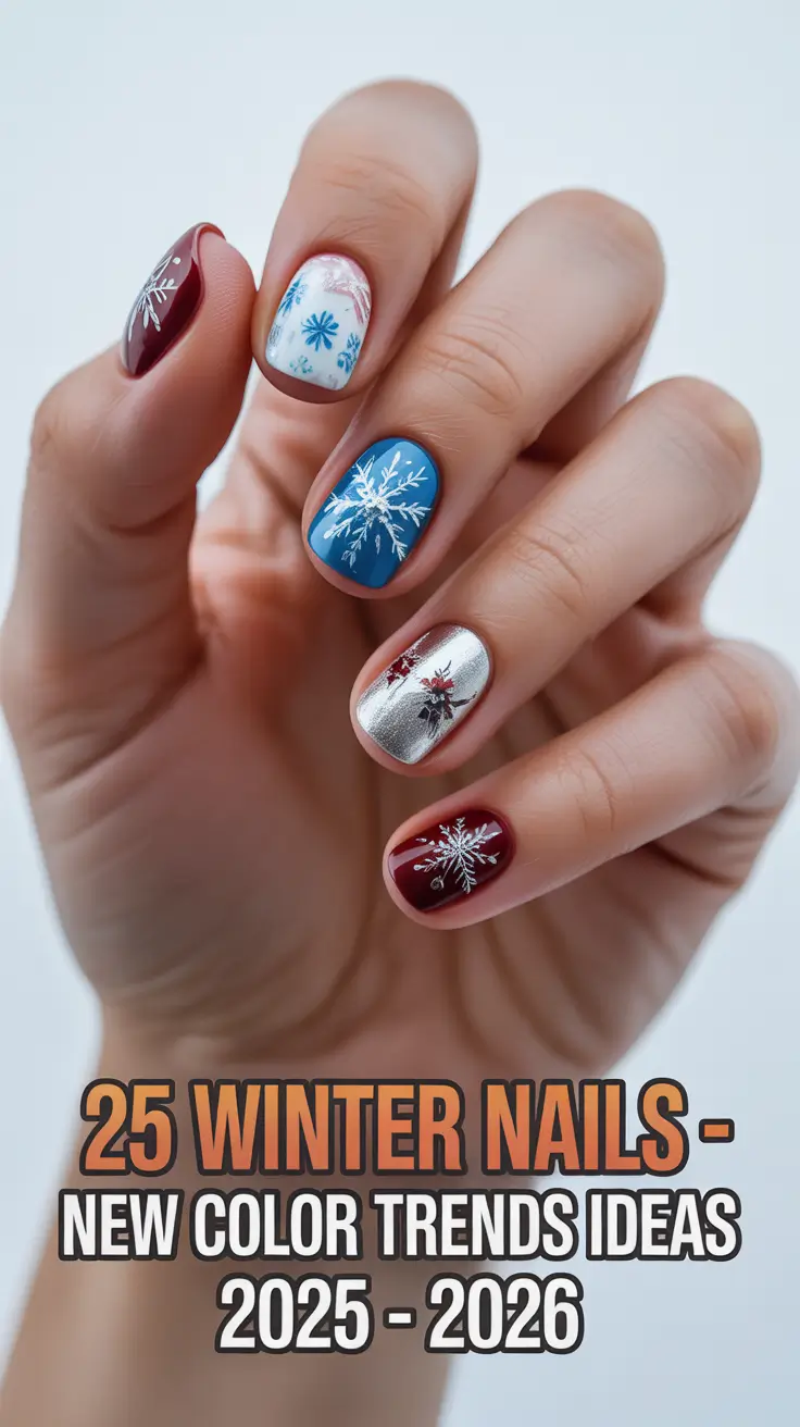 Winter Nails – New Color Trends Ideas 2025–2026: Sparkly, Chic & Totally Wearable Looks