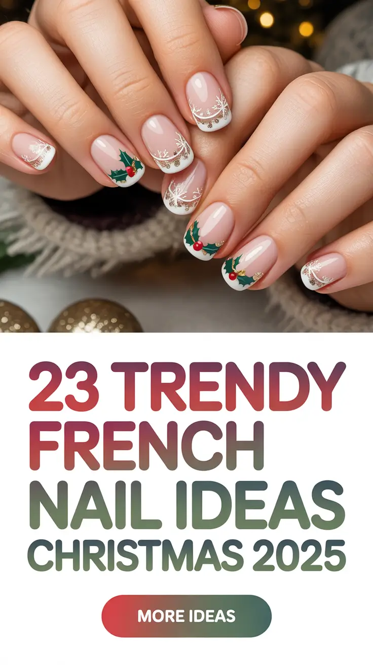 Trendy French Nail Ideas Christmas 2025: Elegant and Festive Designs