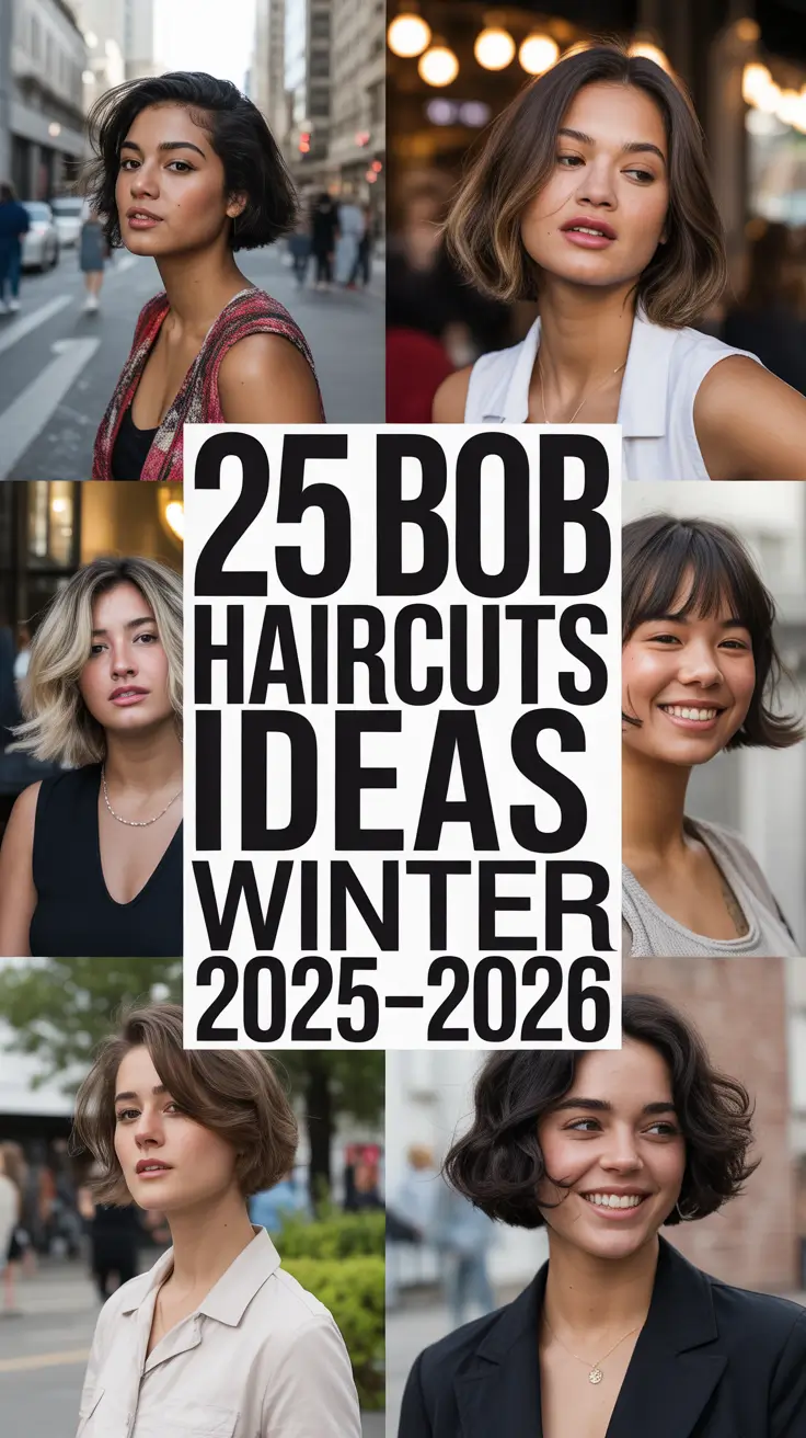 Bob Haircuts Ideas Winter 2025–2026: Trendy, Layered & Effortless Looks for Women