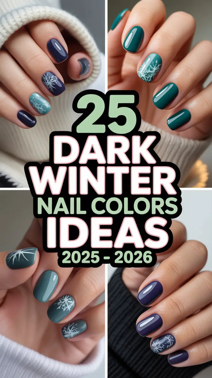 Dark Winter Nail Colors Ideas 2025–2026: Chic Nail Designs, Seasonal Palette & OPI Inspirations