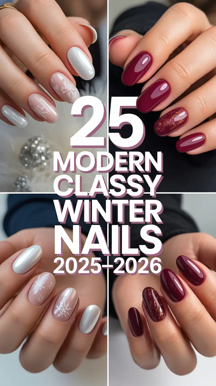 Modern Classy Winter Nails 2025–2026: Chic Simple Designs & Inspo for a Polished Look