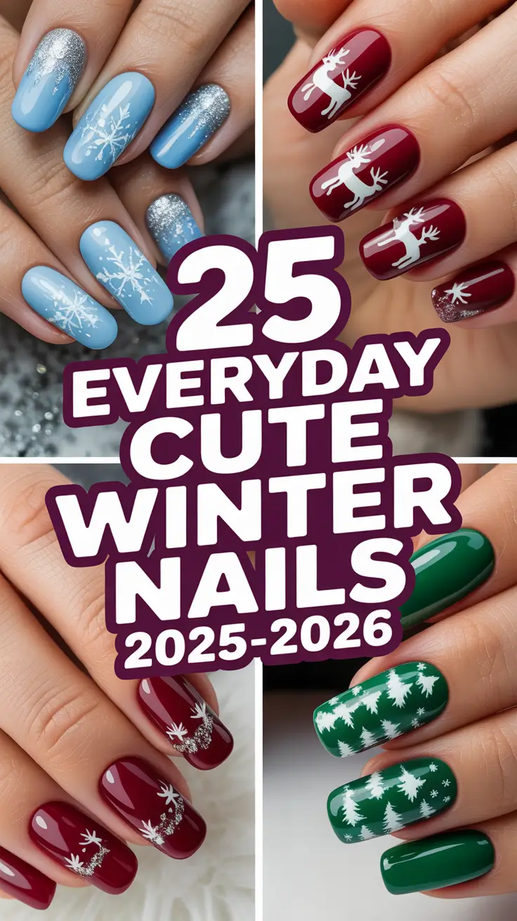 Everyday Cute Winter Nails 2025–2026: Simple & Chic Nail Designs for Cold-Season Inspiration