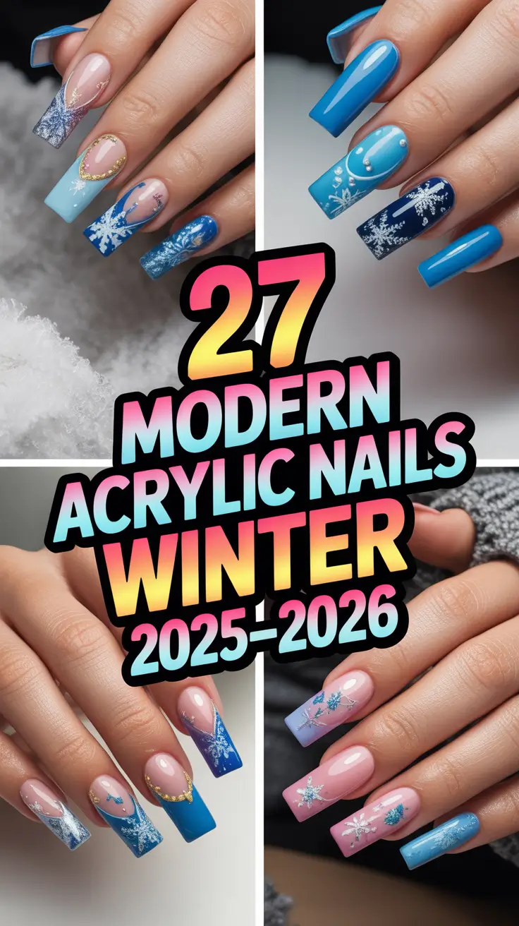 Modern Acrylic Nails Winter 2025–2026: Trendy Designs and Inspiring Ideas for the Cold Season