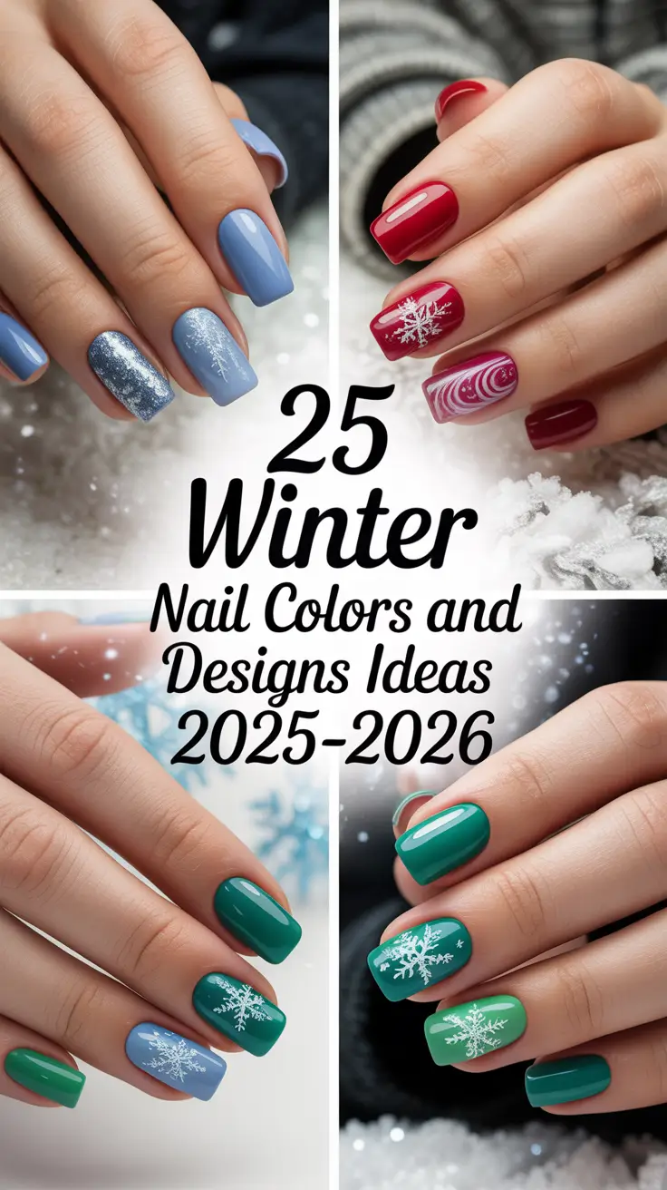 Winter Nail Colors and Designs Ideas 2025–2026: Chic, Cozy & Creative Manicure Trends for the Season