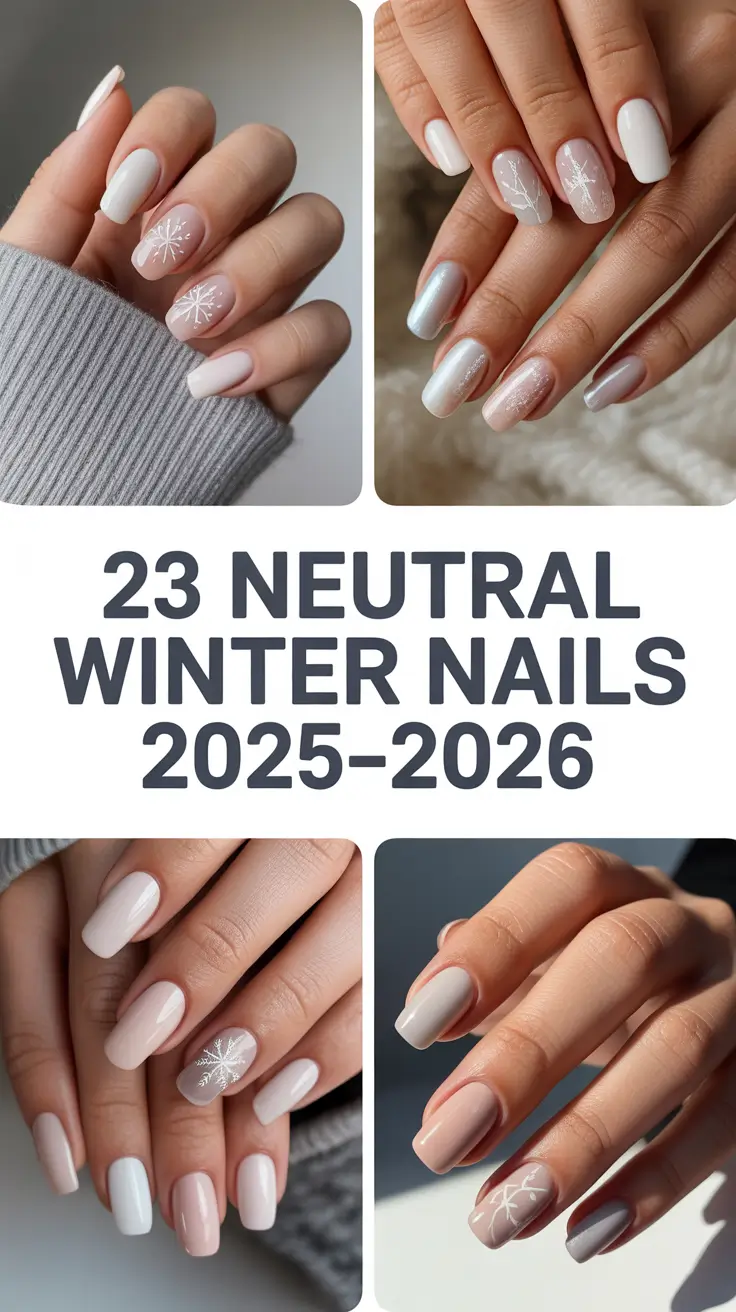 Neutral Winter Nails 2025–2026: Cozy Gel and Acrylic Ideas for a Chic Cold-Season Look