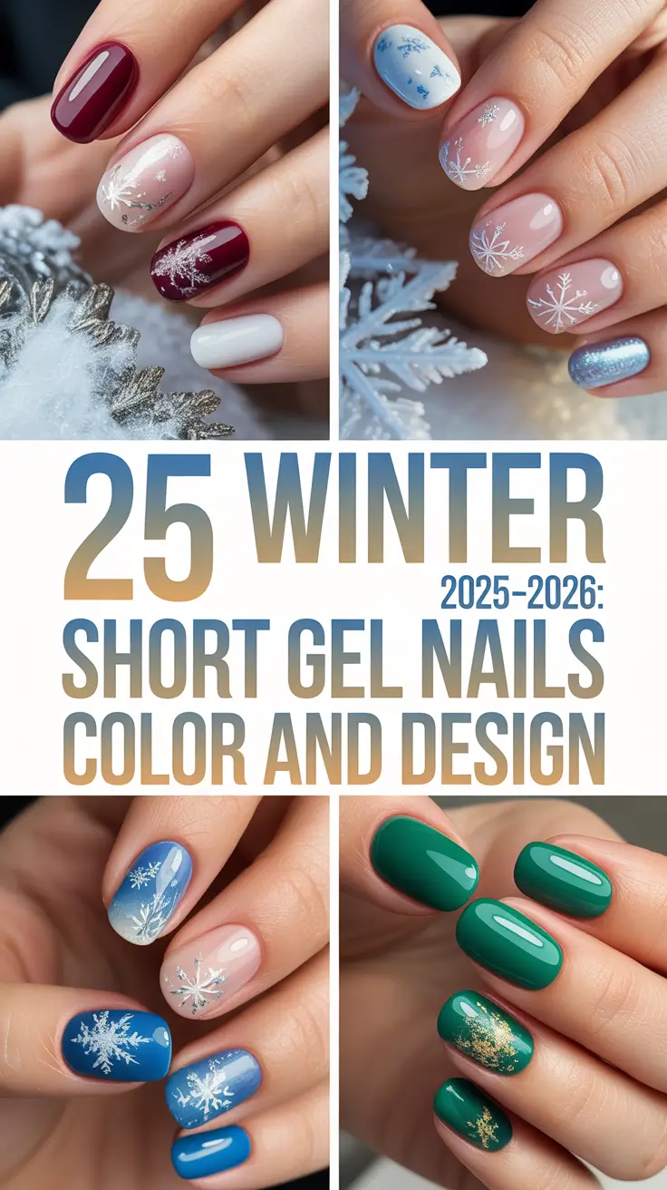 Winter 2025–2026: Short Gel Nails Color and Design Ideas