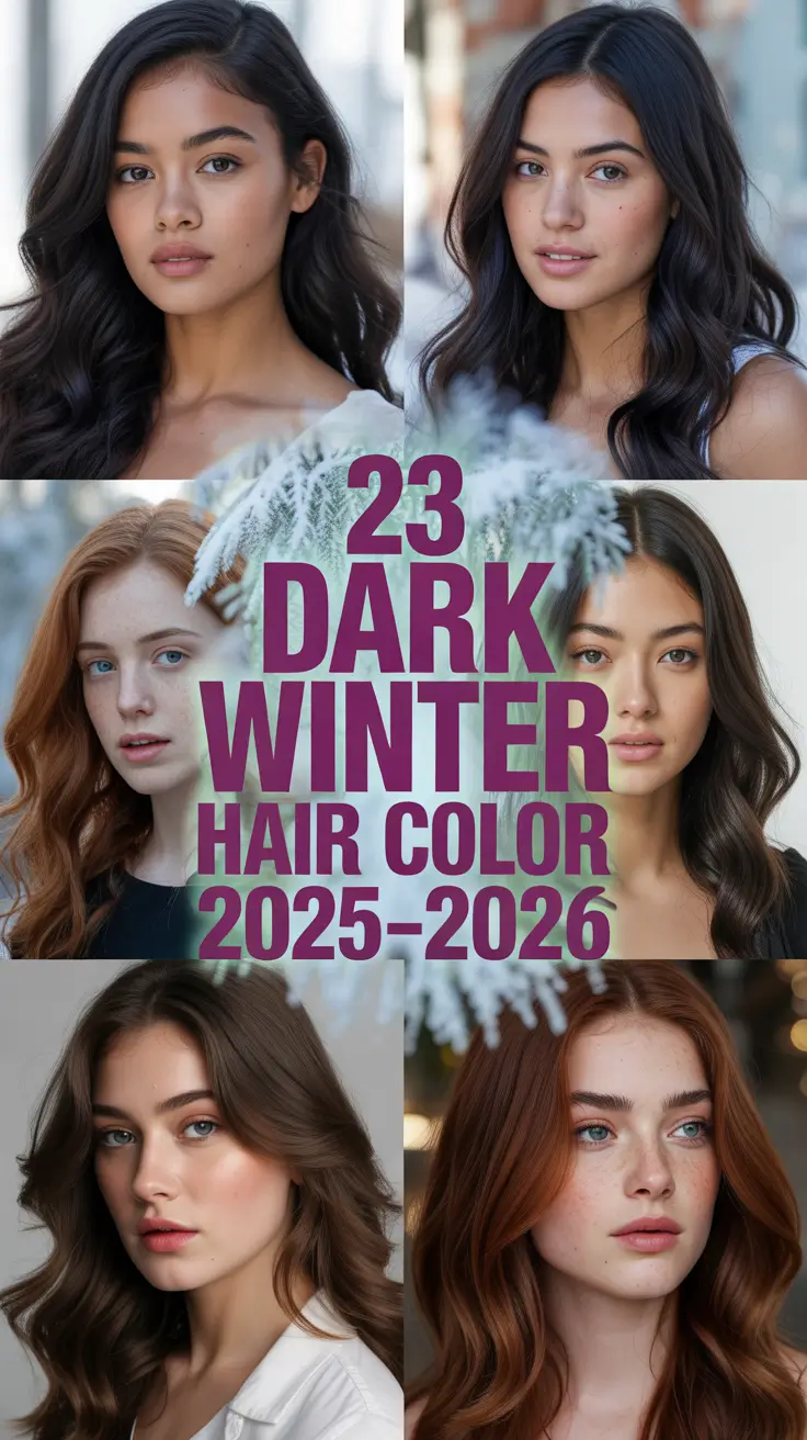 Dark Winter Hair Color 2025–2026: Best Ideas and Palette Inspiration
