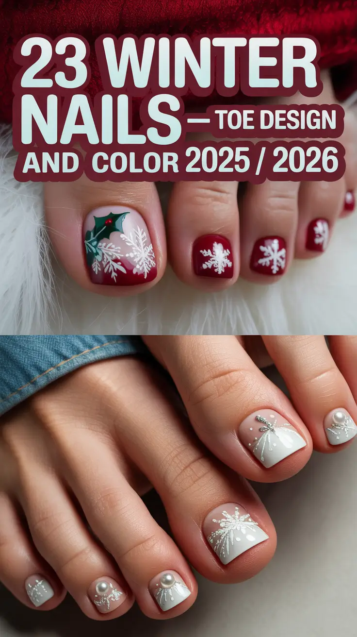 Winter Nails – Toe Design and Color 2025 / 2026: Chic Pedicure Ideas, Trends & Inspo for the Cold Season