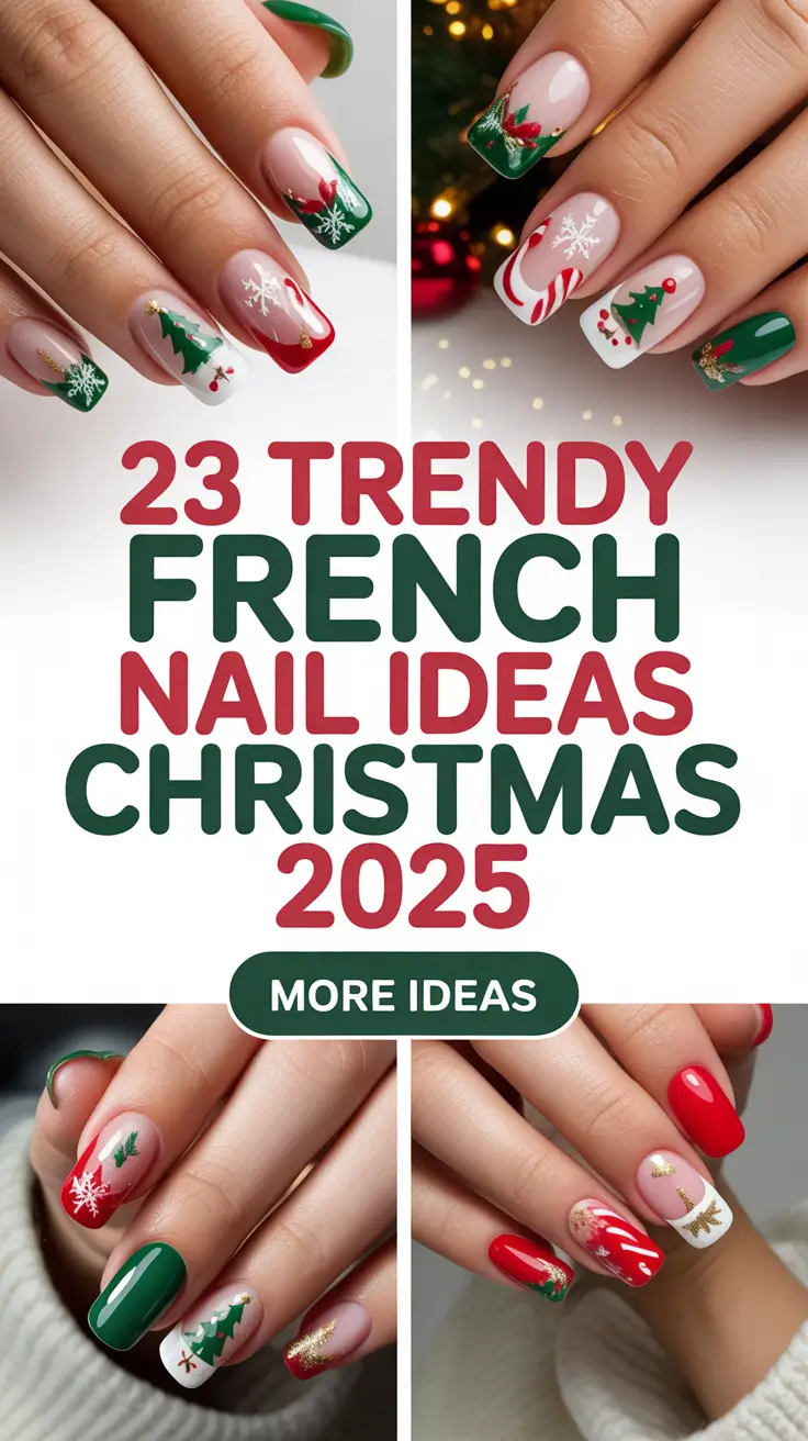 Trendy French Nail Ideas Christmas 2025: Elegant and Festive Designs
