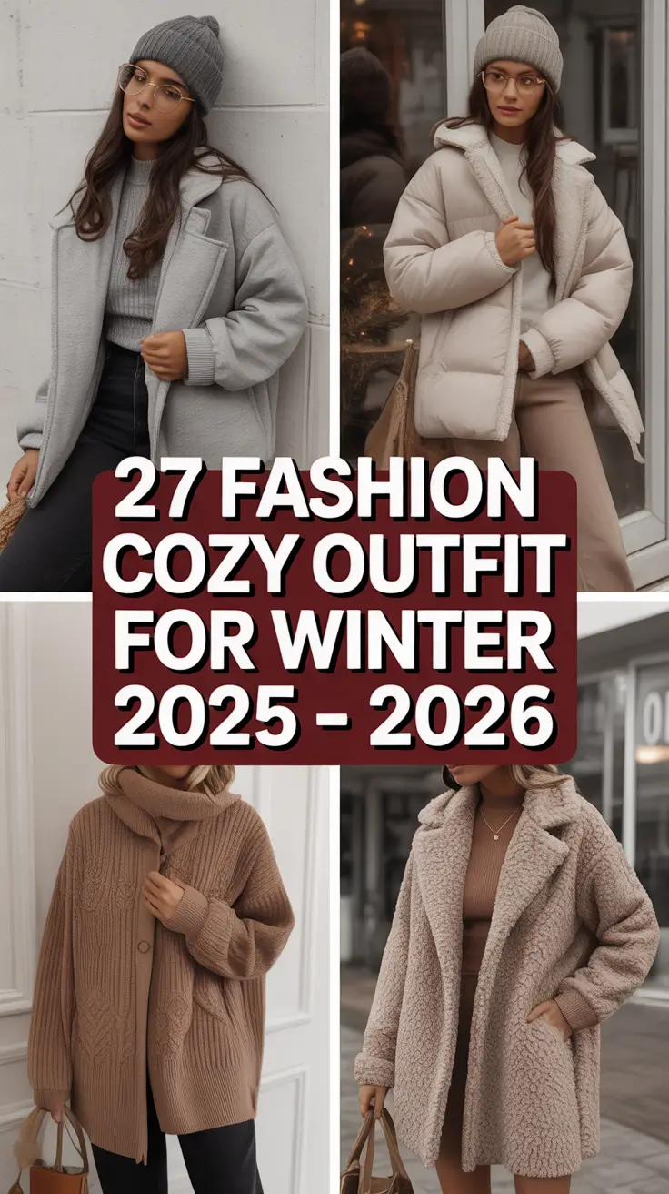 Fashion Cozy Outfit for Winter 2025 - 2026: Comfy & Aesthetic Style Ideas