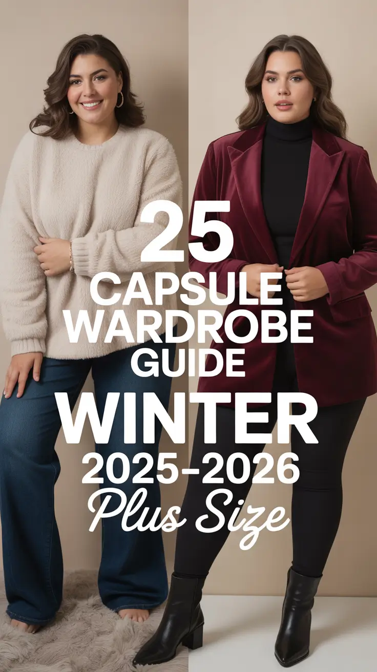 Capsule Wardrobe Guide Winter 2025–2026 Plus Size: Stylish Outfits, Coats & Smart Casual Ideas