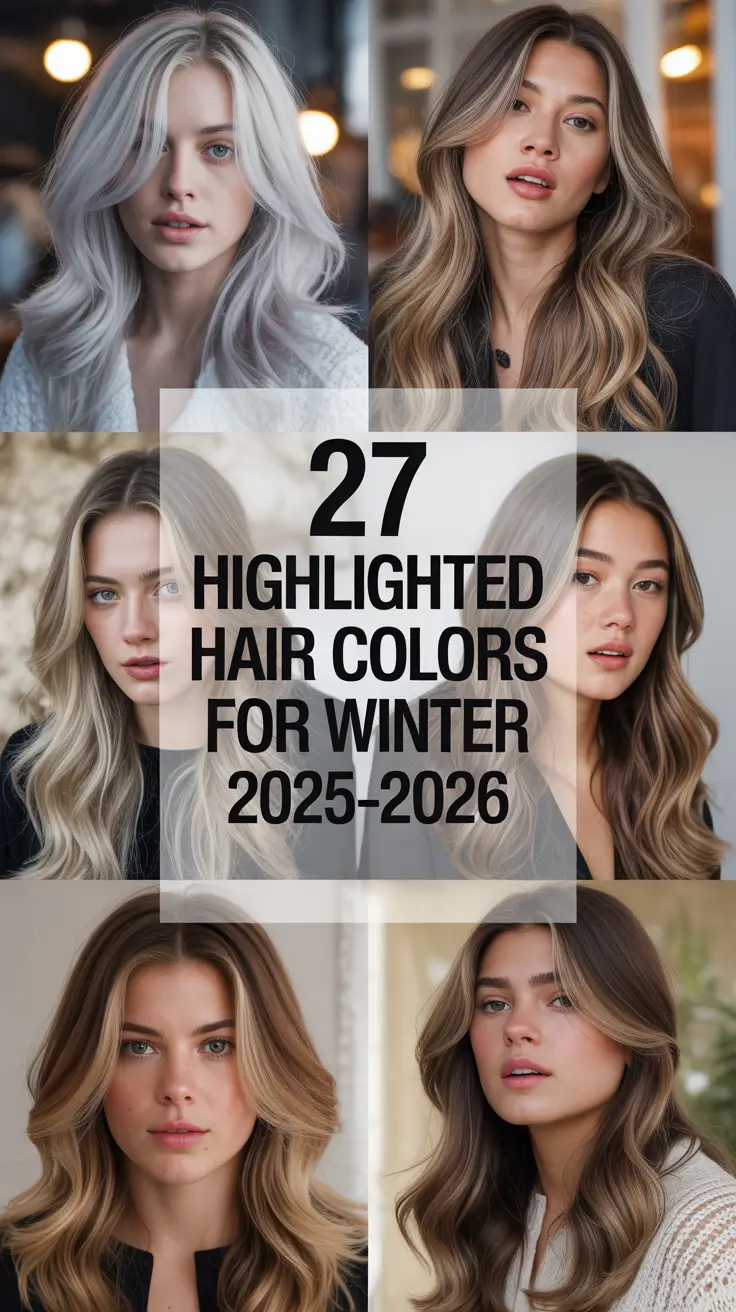 Highlighted Hair Colors for Winter 2025–2026: Cool and Bright Seasonal Ideas