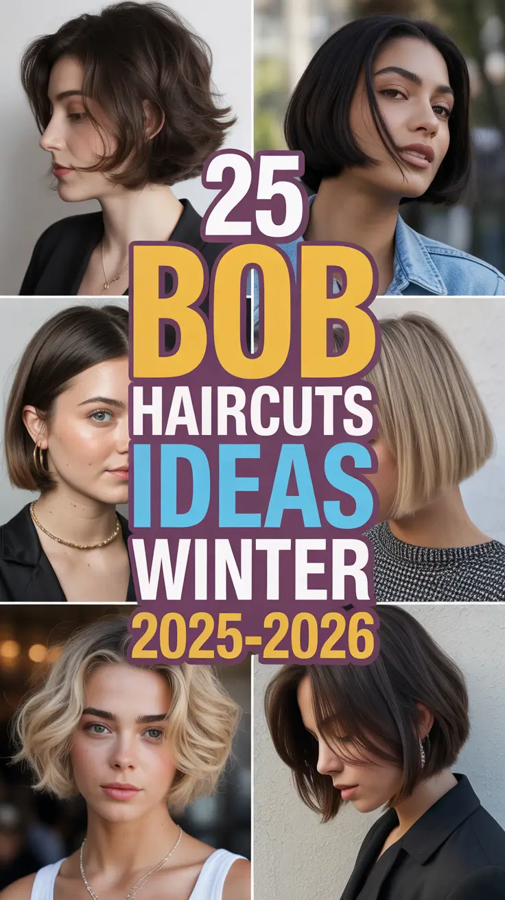 Bob Haircuts Ideas Winter 2025–2026: Trendy, Layered & Effortless Looks for Women