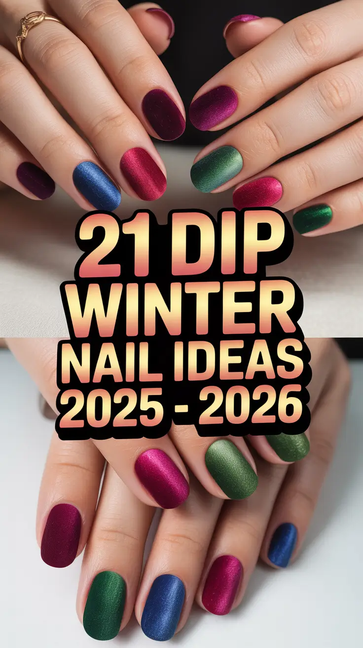 Dip Winter Nail Ideas 2025–2026: Stunning Blue, Chrome & Cute Short Winter Nails You’ll Love