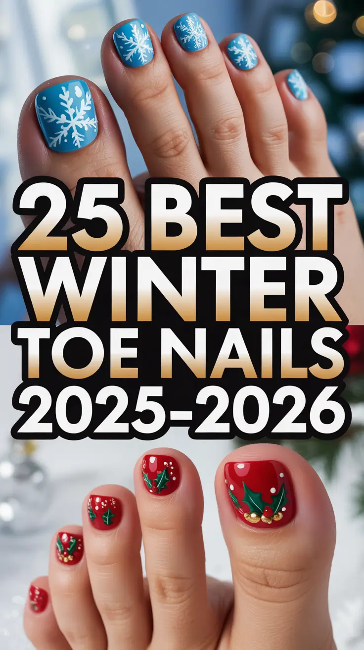 Best Winter Toe Nails 2025–2026: Cute, Simple & Trendy Pedicure Designs to Try This Season
