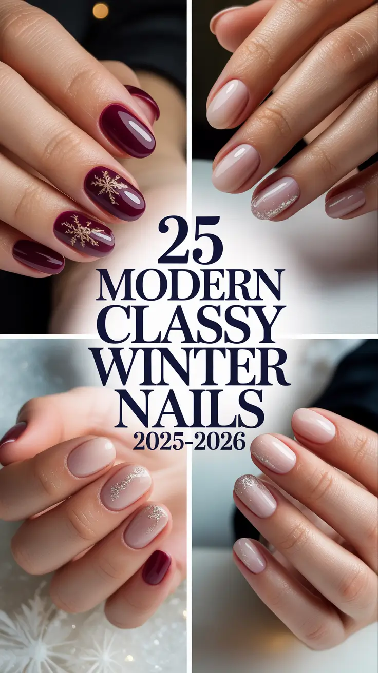 Modern Classy Winter Nails 2025–2026: Chic Simple Designs & Inspo for a Polished Look