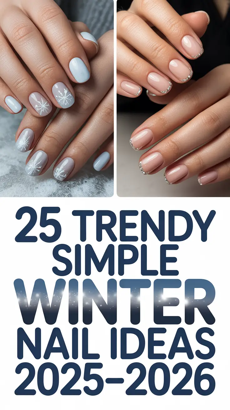 Trendy Simple Winter Nail Ideas 2025–2026: Cute, Short & Elegant Designs for the Cold Season