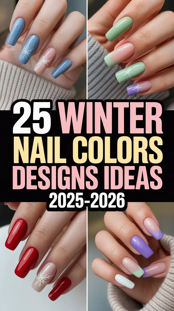 Winter Nail Colors and Designs Ideas 2025–2026: Chic, Cozy & Creative Manicure Trends for the Season