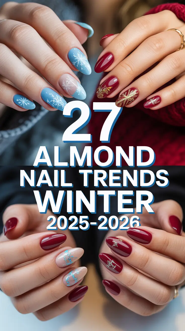 Almond Nail Trends Winter 2025–2026: Classy, Cute & Chic Winter Manicure Ideas to Try Now