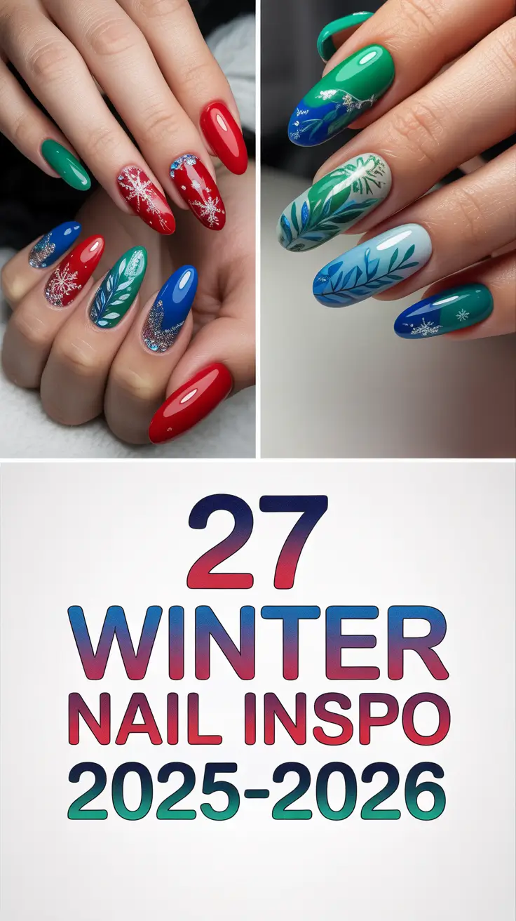 Winter Nail Inspo 2025–2026: Chic Acrylic, French Tips & Snowflake Nail Ideas for Every Style