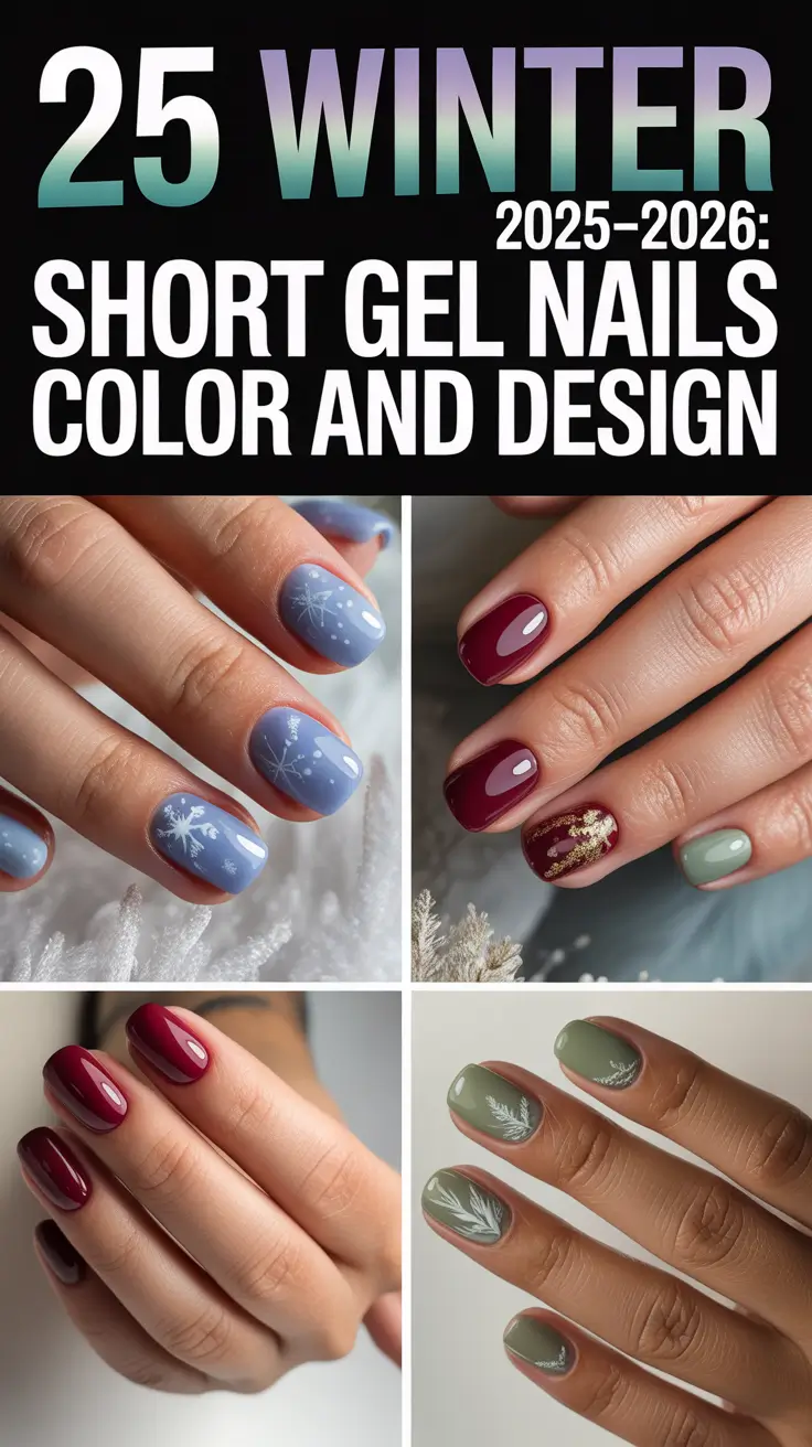 Winter 2025–2026: Short Gel Nails Color and Design Ideas