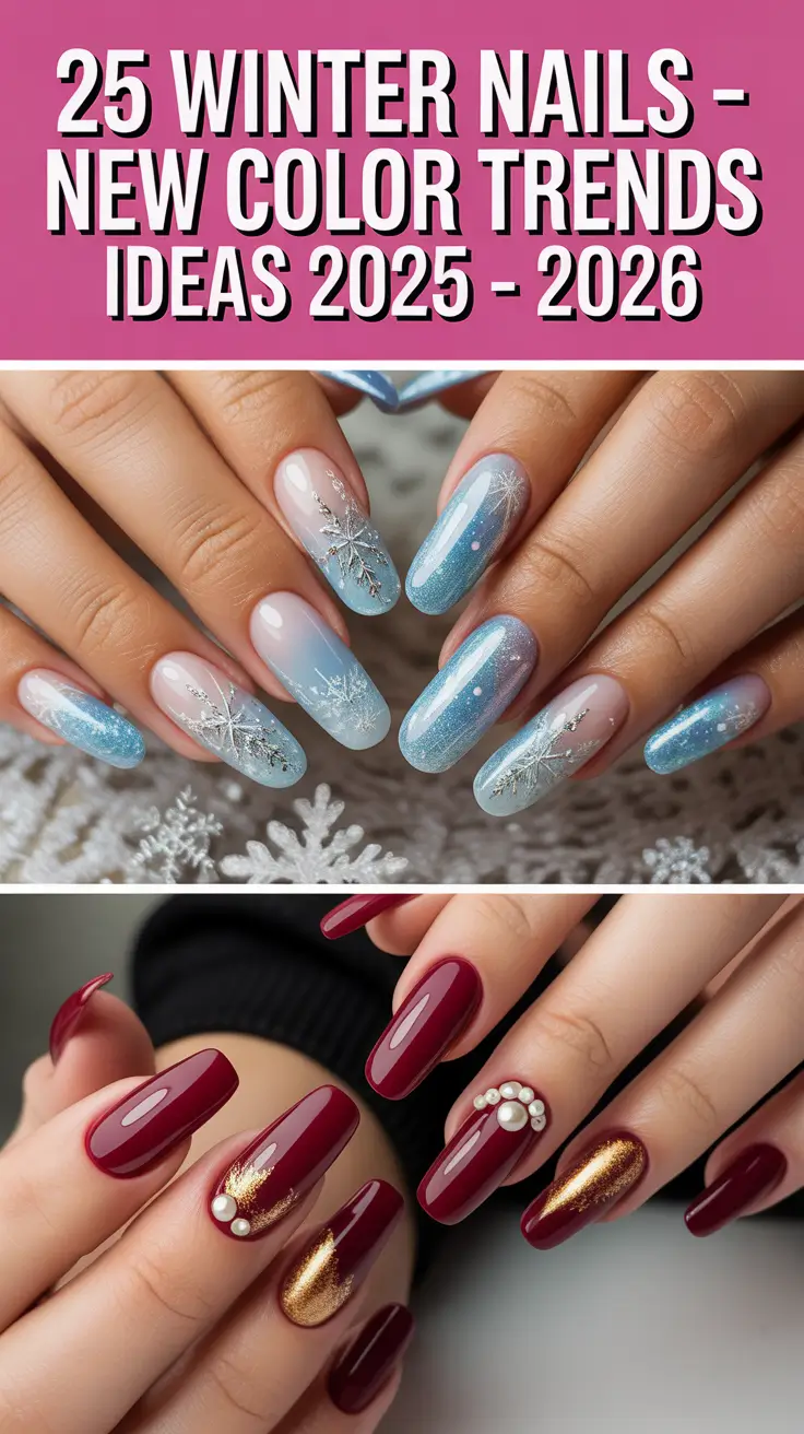 Winter Nails – New Color Trends Ideas 2025–2026: Sparkly, Chic & Totally Wearable Looks