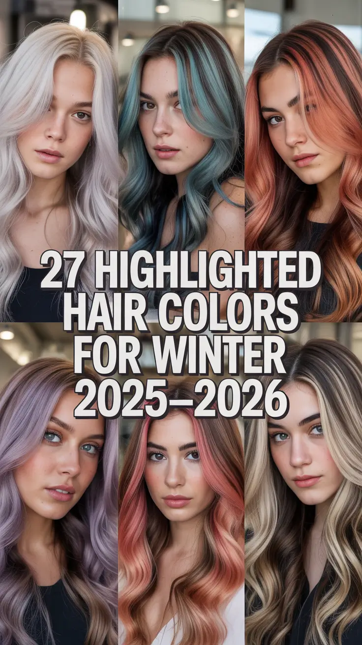 Highlighted Hair Colors for Winter 2025–2026: Cool and Bright Seasonal Ideas