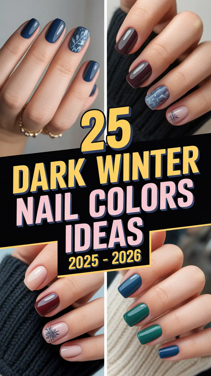 Dark Winter Nail Colors Ideas 2025–2026: Chic Nail Designs, Seasonal Palette & OPI Inspirations