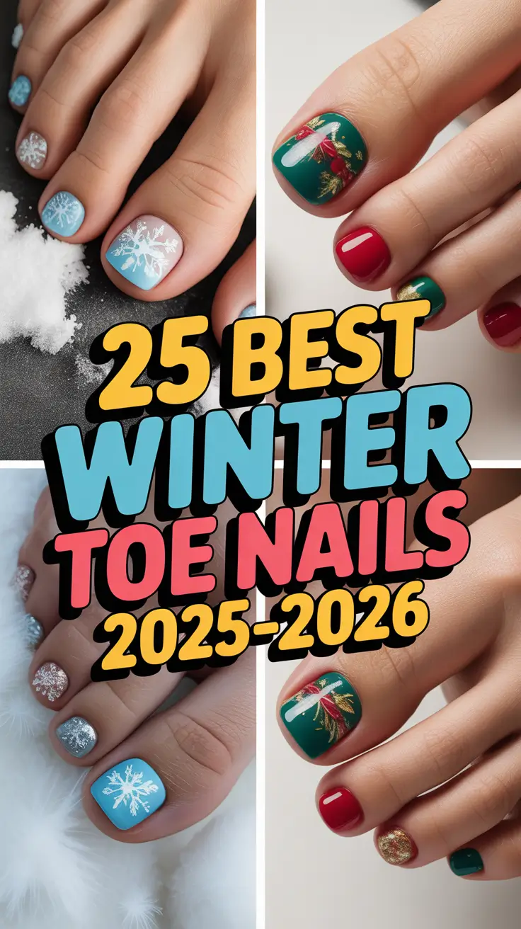 Best Winter Toe Nails 2025–2026: Cute, Simple & Trendy Pedicure Designs to Try This Season
