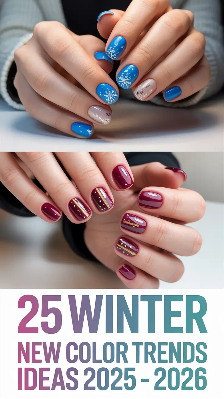 Winter Nails – New Color Trends Ideas 2025–2026: Sparkly, Chic & Totally Wearable Looks