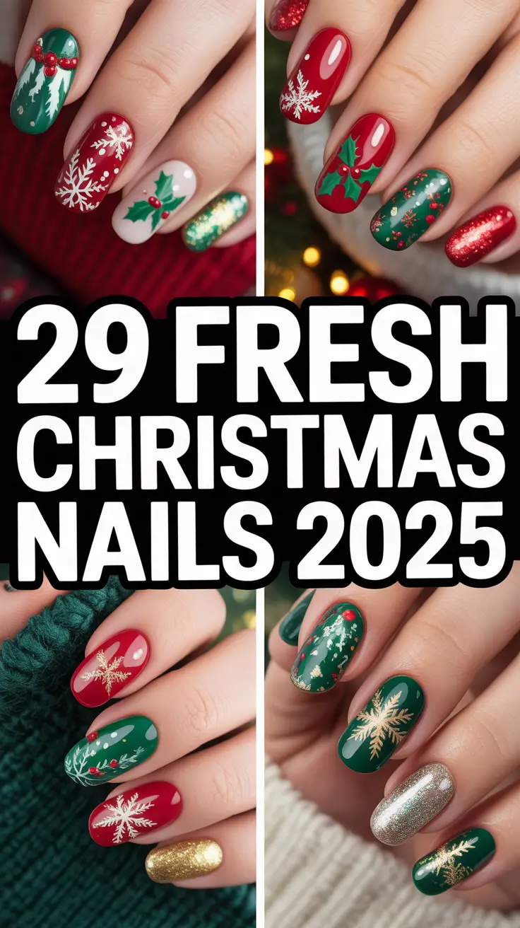 Fresh Christmas Nails 2025: Trendy Winter Designs, Inspo & Festive Nail Art Ideas