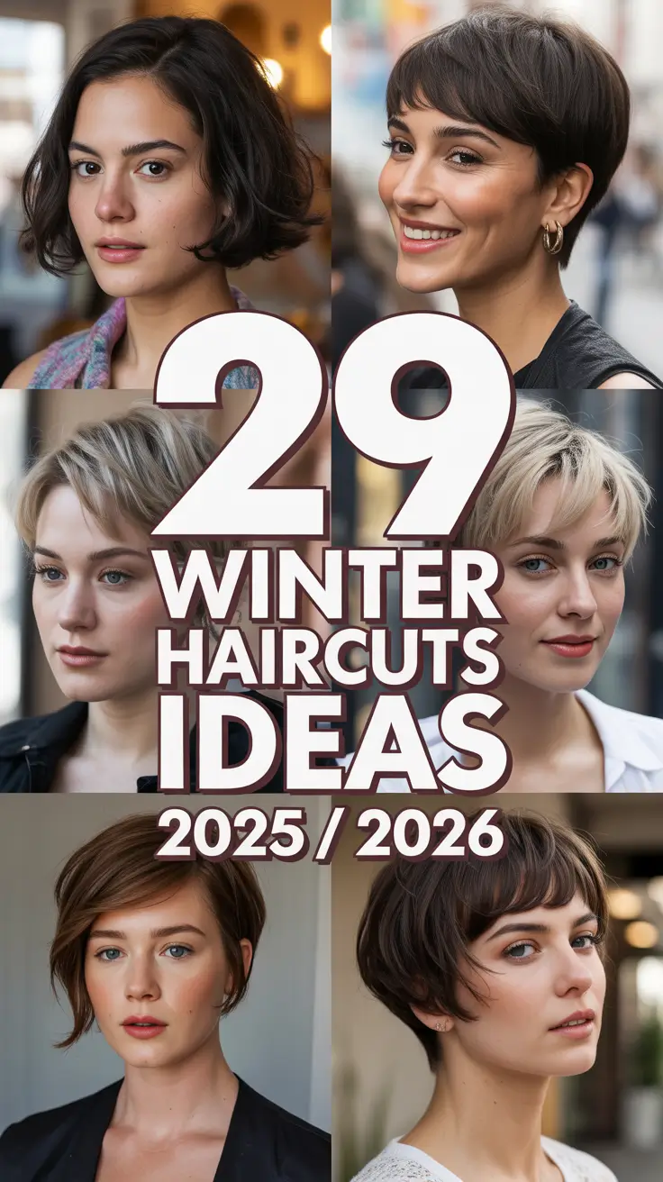 Winter Haircuts Ideas 2025 / 2026: Cute Short, Medium & Long Inspo for Every Face Shape