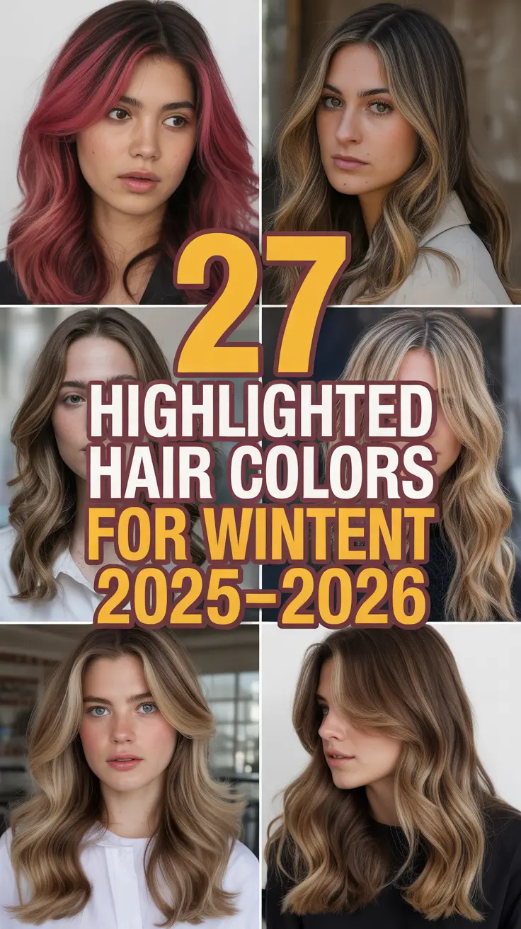 Highlighted Hair Colors for Winter 2025–2026: Cool and Bright Seasonal Ideas