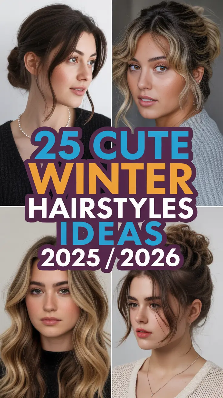 Cute Winter Hairstyles Ideas 2025 / 2026 – Easy, Chic, and Cozy Looks to Try This Season
