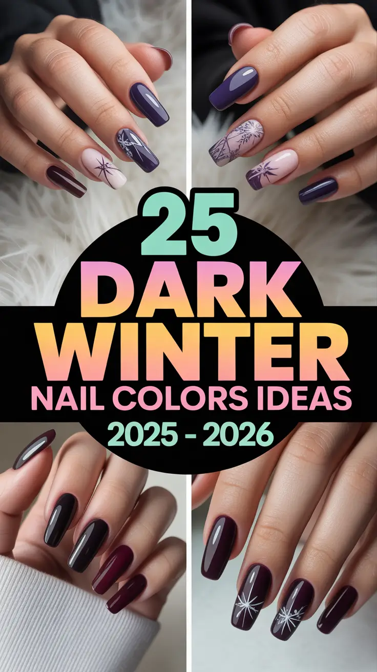 Dark Winter Nail Colors Ideas 2025–2026: Chic Nail Designs, Seasonal Palette & OPI Inspirations