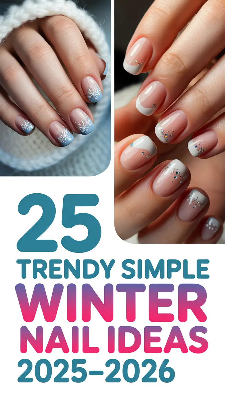 Trendy Simple Winter Nail Ideas 2025–2026: Cute, Short & Elegant Designs for the Cold Season