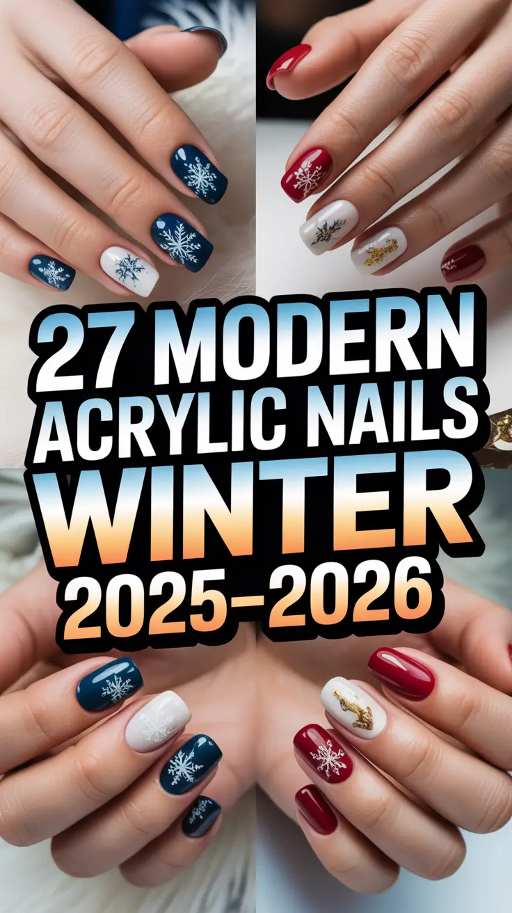 Modern Acrylic Nails Winter 2025–2026: Trendy Designs and Inspiring Ideas for the Cold Season