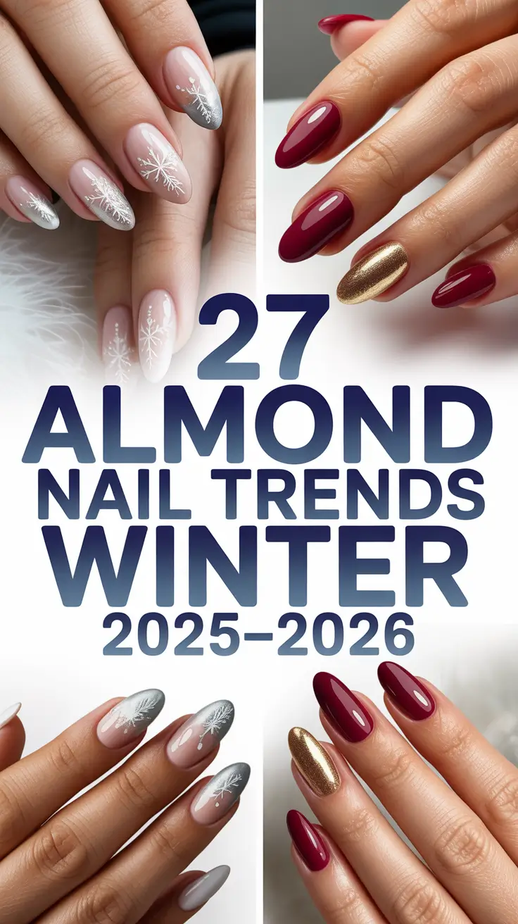 Almond Nail Trends Winter 2025–2026: Classy, Cute & Chic Winter Manicure Ideas to Try Now