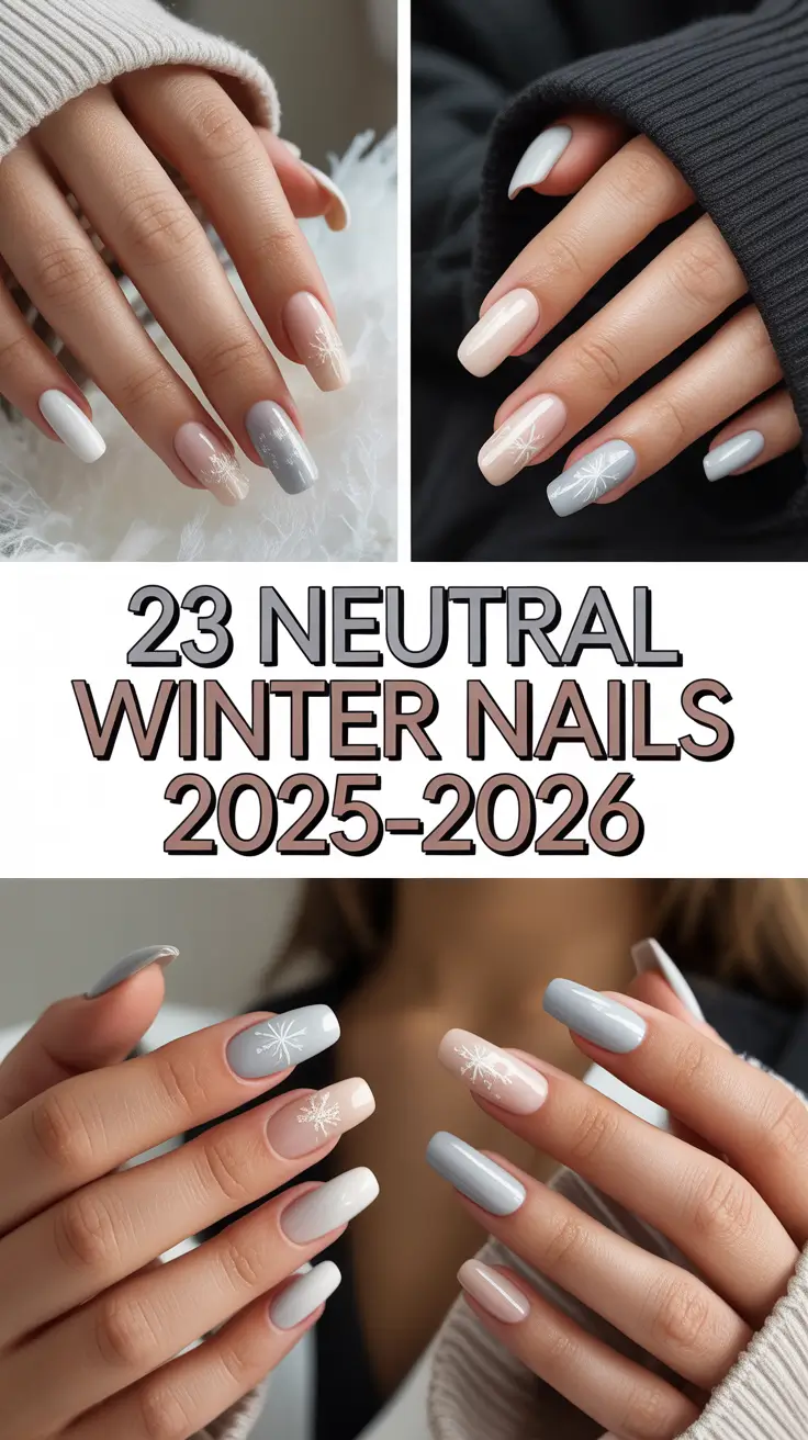 Neutral Winter Nails 2025–2026: Cozy Gel and Acrylic Ideas for a Chic Cold-Season Look