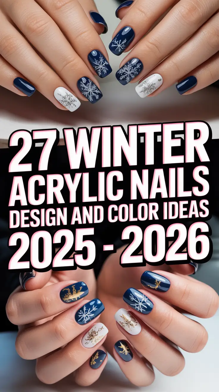 Winter Acrylic Nails Design and Color Ideas 2025–2026: Trendy Sets, Shapes, and Shades to Try This Season