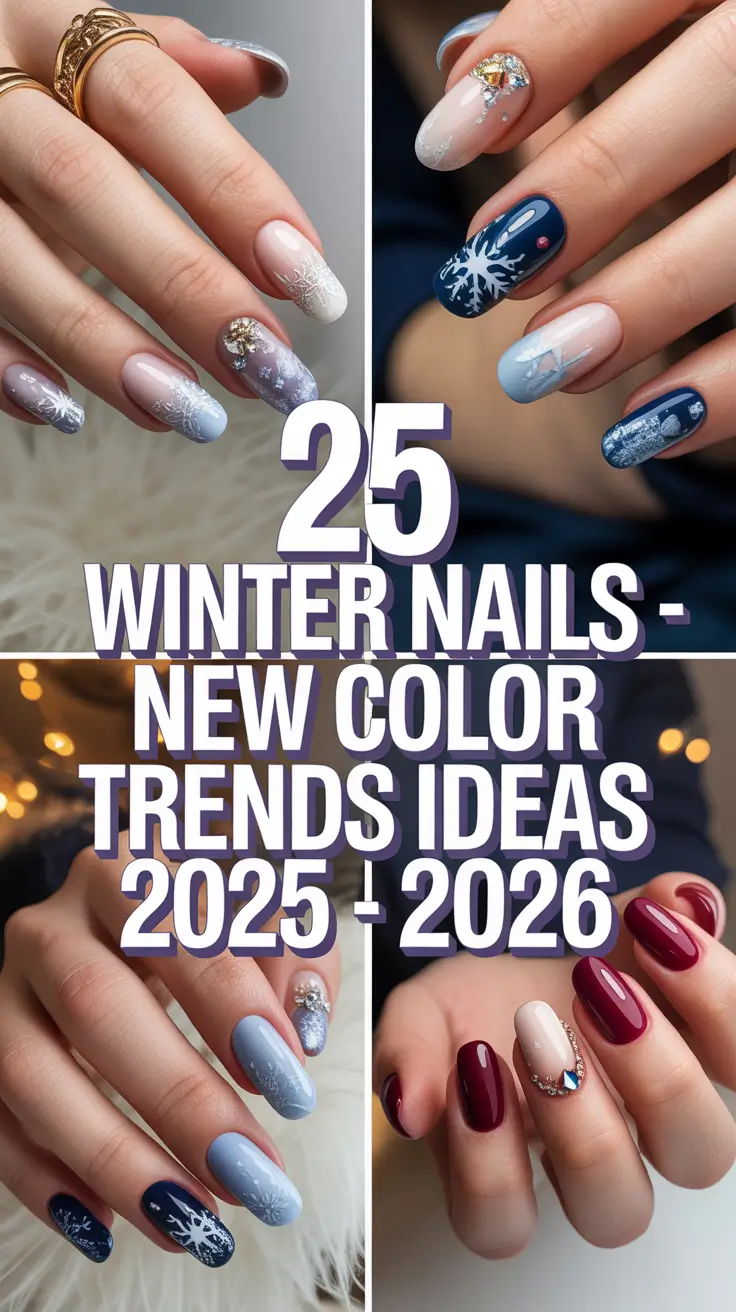 Winter Nails – New Color Trends Ideas 2025–2026: Sparkly, Chic & Totally Wearable Looks