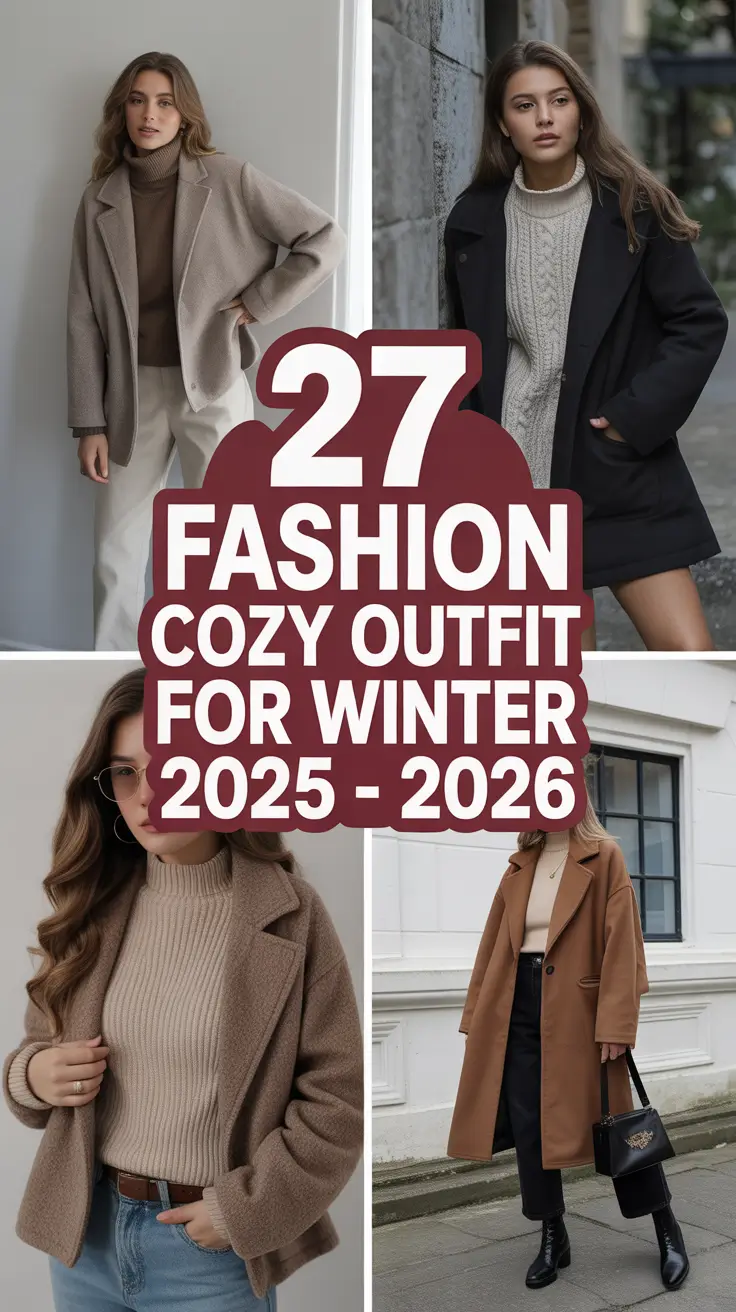 Fashion Cozy Outfit for Winter 2025 - 2026: Comfy & Aesthetic Style Ideas