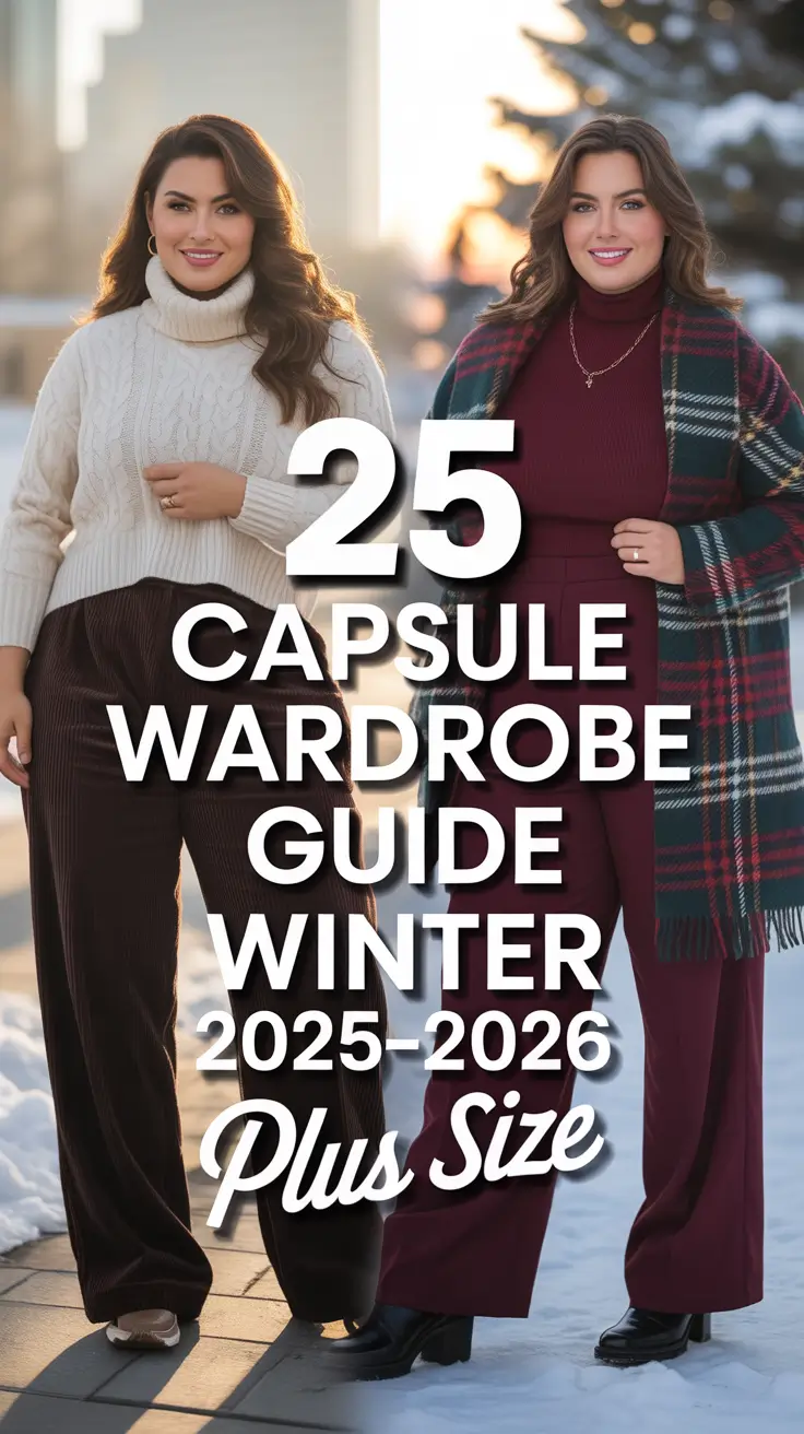 Capsule Wardrobe Guide Winter 2025–2026 Plus Size: Stylish Outfits, Coats & Smart Casual Ideas