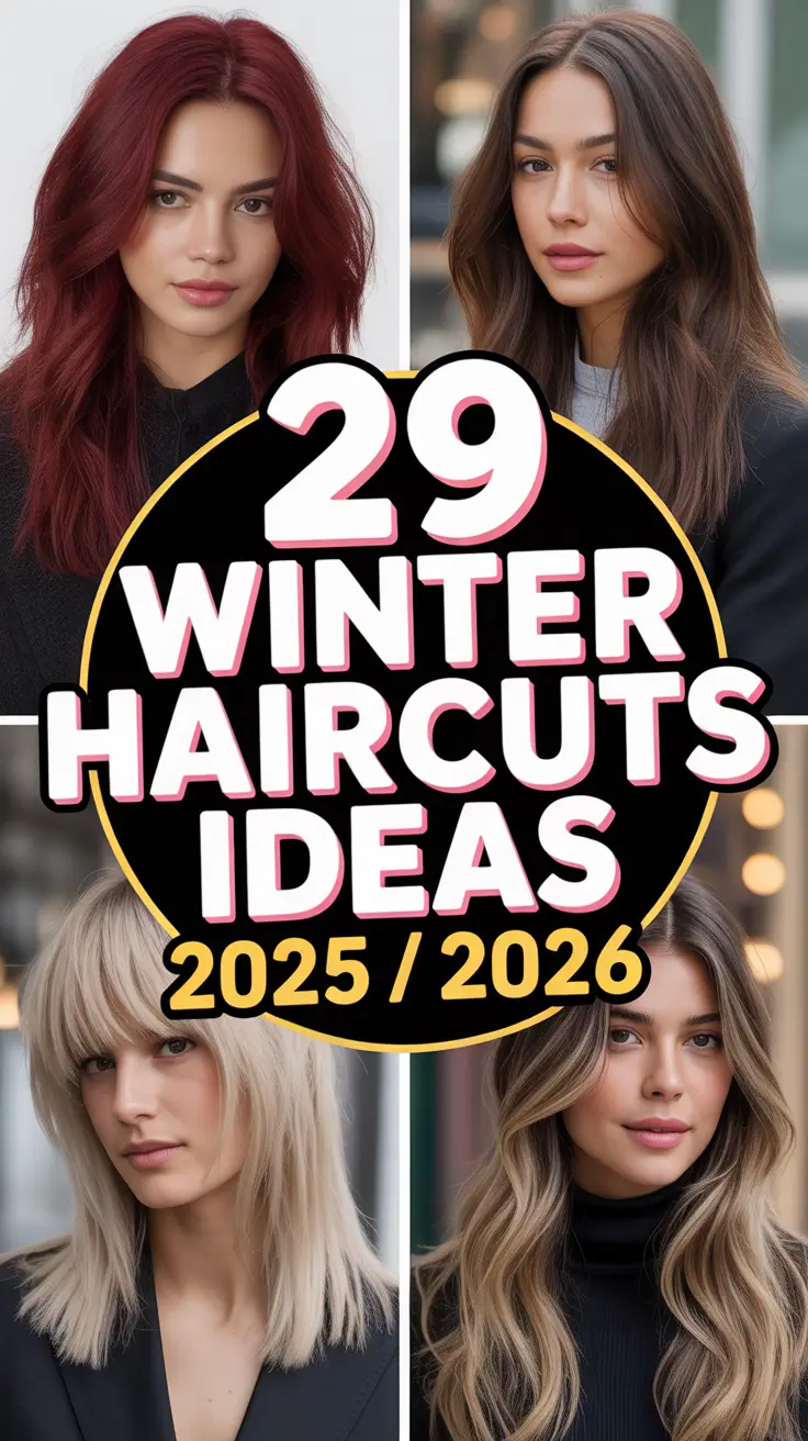 Winter Haircuts Ideas 2025 / 2026: Cute Short, Medium & Long Inspo for Every Face Shape