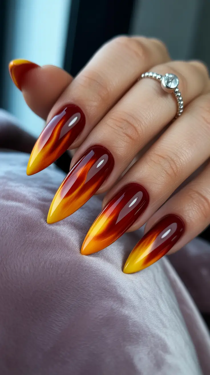 winter-almond-nails-2025-2026-Amber-Flame-Drama