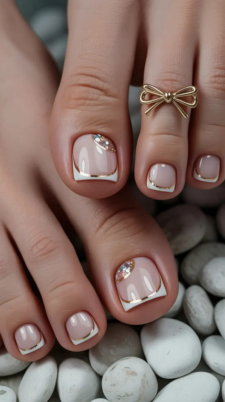 Best Winter Toe Nails 2025-2026 Golden Nude Perfection