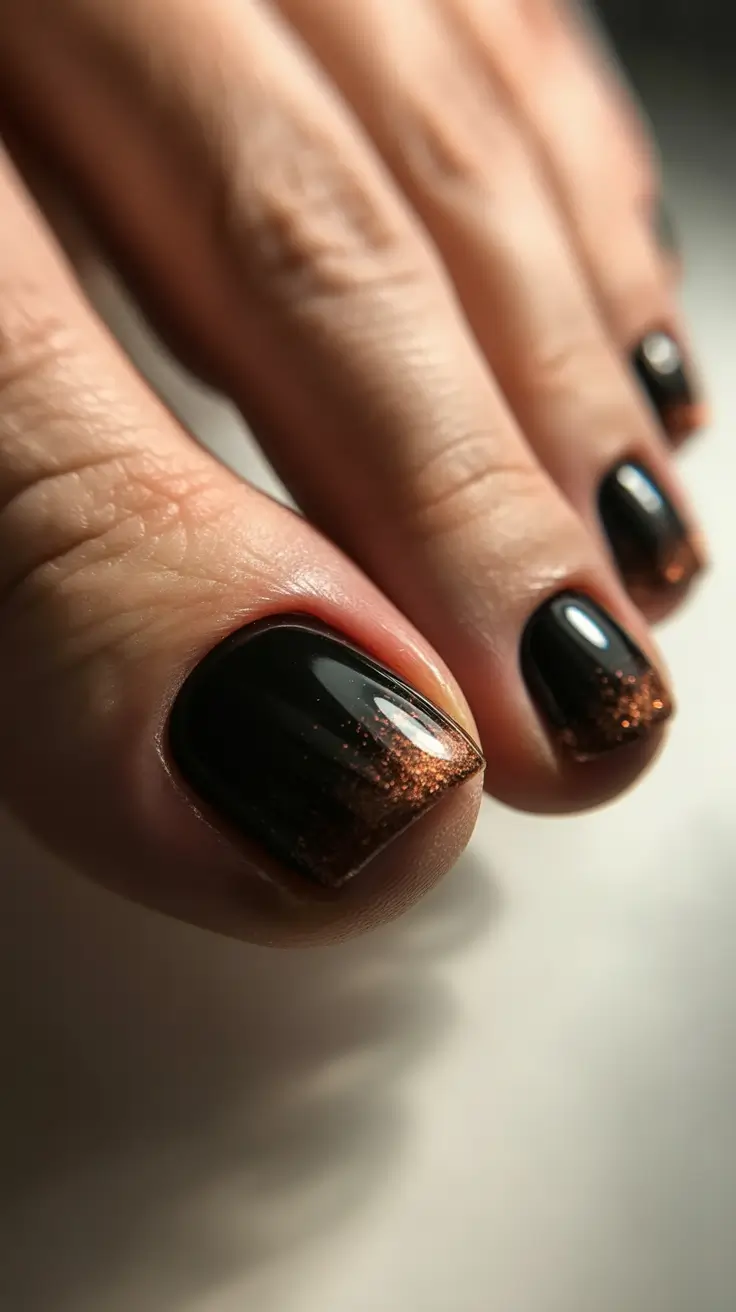 Best Winter Toe Nails 2025–2026 Midnight Spark