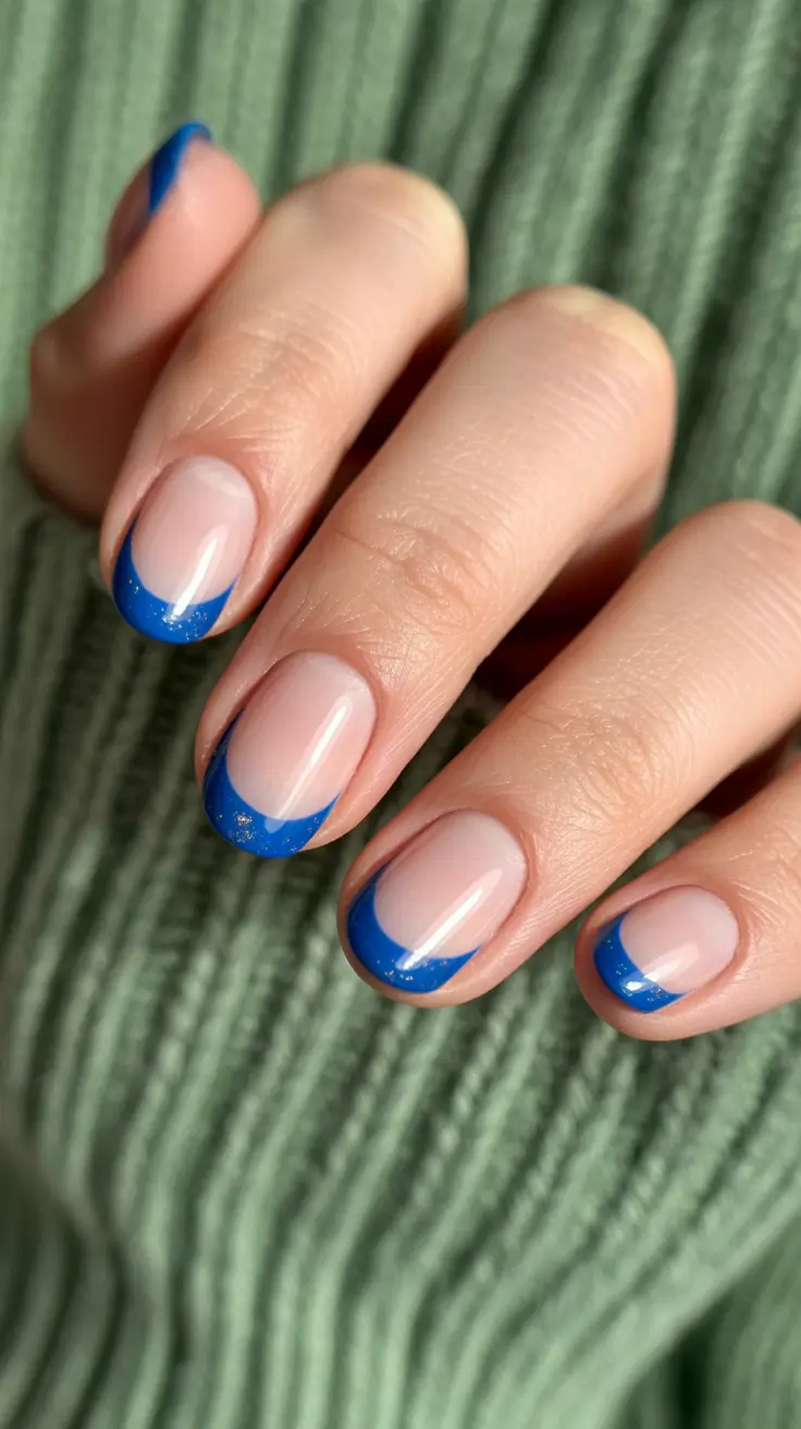 Blue Nail Trends for Winter 2025–2026 Cobalt French Refresh